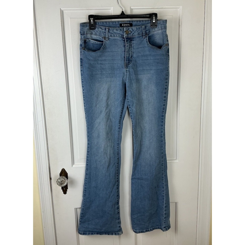 D. Jeans Women's High Rise Flare Medium Wash Denim Jeans Size 10